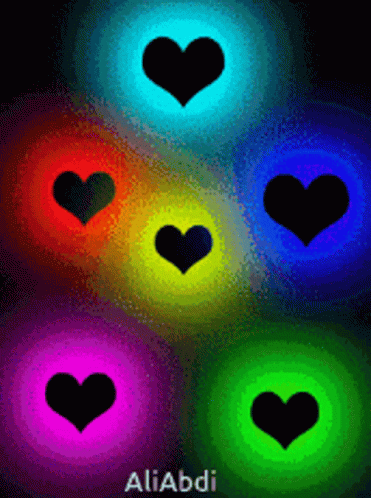 Background heart rainbow rainbow  heart  colourful  colours  background   animated  deco  Free animated GIF  PicMix