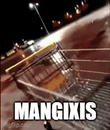 a picture of a shopping cart that says mangixis on it