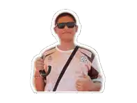 a cartoon drawing of a man wearing sunglasses and a shirt with the number 22 on it