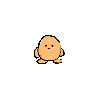 a cartoon drawing of a potato with a face