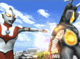 a cartoon of a man standing next to another man