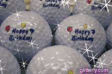 Golf Ball Happy Birthday GIF - Golf Ball Happy Birthday Sparkles GIFs