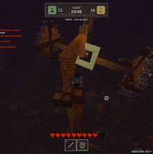 a screenshot of a video game showing a fight between two players