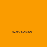 a man and woman are posing for a picture and the woman is wearing a pink shirt that says happy tasking