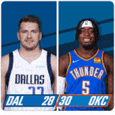 Dallas Mavericks (28) Vs. Oklahoma City Thunder (30) First-second Period Break GIF - Nba Basketball Nba 2021 GIFs