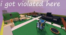 a screenshot of a video game with the words i got violated here above it