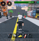 a screenshot of a video game with the words orbital strike will stop happening in 62 seconds on the bottom