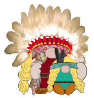 Native American Chief Gnome Sticker
