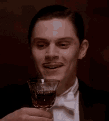 Evan Peters Drinking Wine GIF - Evan Peters Drinking Wine GIFs