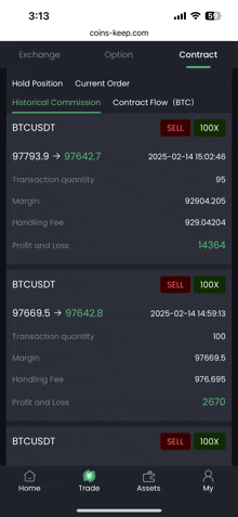a screenshot of a coins-keep.com app
