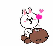 couple ily brown cony hearts