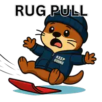 a cartoon of an otter wearing a hoodie that says keep going
