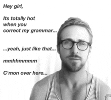 a black and white photo of a man wearing glasses