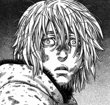 a black and white drawing of a person 's face with a shocked look on their face .