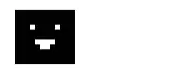 a black background with a white square with a smiley face in it .