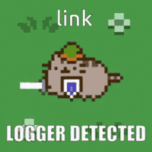 logger detected game time pusheen pixel art