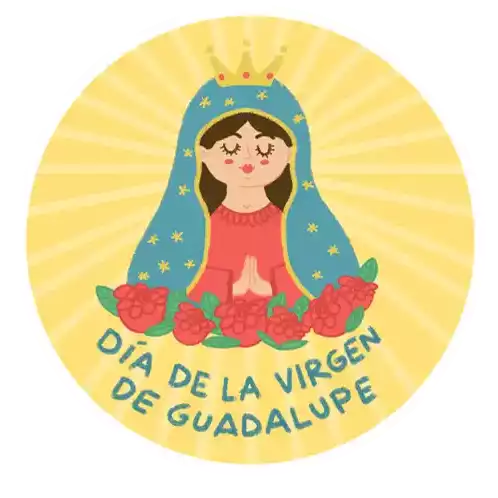 Our Lady Of Guadalupe Day Dia De La Virgen De Guadalupe Sticker - Our Lady Of Guadalupe Day Dia De La Virgen De Guadalupe Virgin Of Guadalupe Stickers