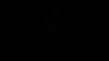 a ghost with red eyes and a hood on a black background with the word ghost below it .