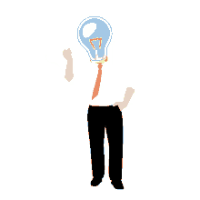 bulb idea man bulb head