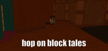 a picture of a turkey and a person with the words hop on block tales on the bottom