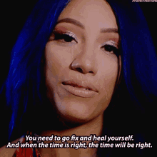Sasha Banks You Need To Go Fix And Heal Yourself GIF - Sasha Banks You Need To Go Fix And Heal Yourself When The Time Is Right GIFs