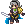 a pixel art of a person holding a sword and a sword .