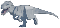 a cartoon drawing of a dinosaur with its mouth wide open