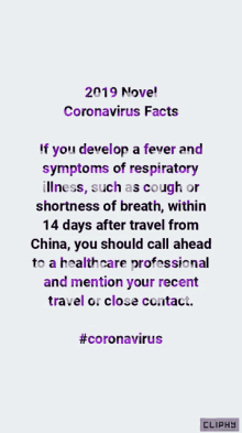 Facts Coronavirus GIF - Facts Coronavirus Symptoms GIFs