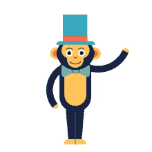 circus monkey hat smile happy