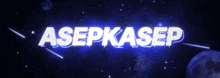 a blue background with the word asepkasep in white letters