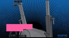 an advertisement for renpho smart health simplified shows an exercise bike on a blue background