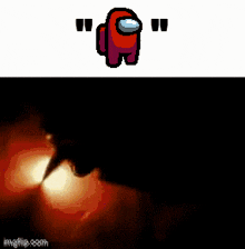 a pixel art of a red among us character on a white background ..