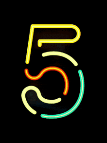 Number 5 Neon GIF - Number 5 Neon GIFs
