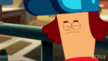 a cartoon character with a tattoo on his arm that says go