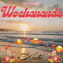 an animated picture of a beach with the name ante