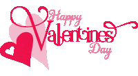a happy valentine 's day greeting with two hearts
