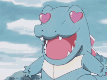 heart eyes anime in love pokemon totodile