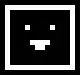 a black and white silhouette of a square with a hole in the middle on a white background .
