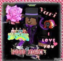 a picture of a man with a top hat and the words i love you