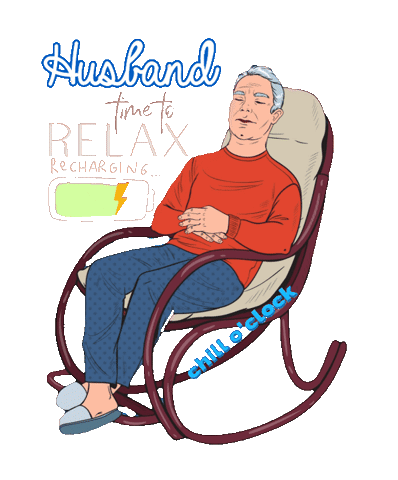 Husband Relaxing Sticker - Husband Relaxing Husband Stickers