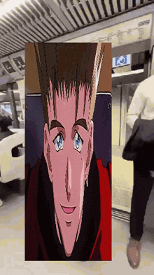 a picture of a man 's face with a very long nose