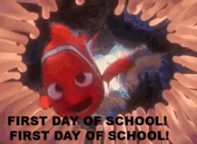 nemo finding nemo first day of school excited