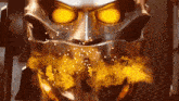 a skull with flames coming out of its mouth