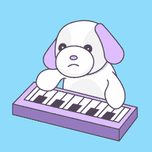 Piano Pup GIF