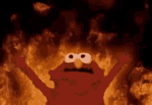 Elmo Flaming GIF - Elmo Flaming Sesame Street GIFs
