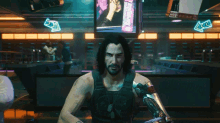 Staring At You Johnny Silverhand GIF - Staring At You Johnny Silverhand Keanu Reeves GIFs