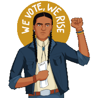 We Vote Native Voter Sticker - We Vote Native Voter Mojave Stickers