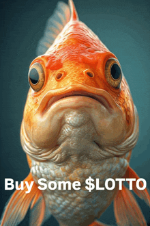 a picture of a fish with the words buy some $ lotto written below it