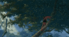타잔 나무 나무타기 정글 디즈니 애니메이션 GIF