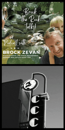 a podcast with brock zevan is being advertised